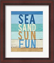 Framed 'Beachscape Inspiration VIII' border=