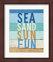 Framed 'Beachscape Inspiration VIII' border=