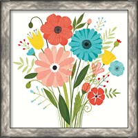 Framed 'Seaside Bouquet II' border=