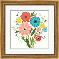 Framed 'Seaside Bouquet II' border=