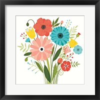 Framed 'Seaside Bouquet II' border=