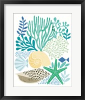 Framed Under Sea Treasures V Sea Glass