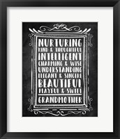 Framed 'Grandma - Chalkboard' border=