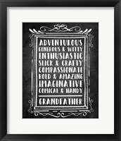 Framed 'Grandpa - Chalkboard' border=