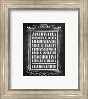 Framed 'Grandpa - Chalkboard' border=