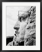 Framed Construction of George Washington's face on Mount Rushmore, 1932