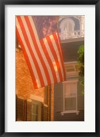 Framed Massachusetts, Nantucket Island, US flag