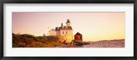 Framed Lighthouse at the coast, Rose Island Light, Newport, Rhode Island, New England