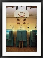 Framed Politics, Democracy, Voting booth, New Hampshire, 1988