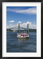 Framed New Hampshire, Portsmouth, harbor ferry, Portsmouth Harbor