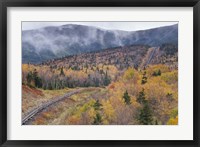 Framed New Hampshire, White Mountains, Bretton Woods, Mount Washington Cog Railway trestle