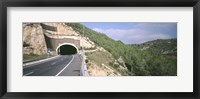 Framed Road Passing Through a Tunnel, Barcelona, Spain