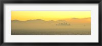 Framed Los Angeles with Yellow Sky, California