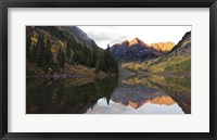 Framed Elk Mountains & Maroon Bells Lake, Colorado