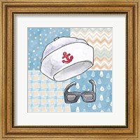 Framed 'Coastal Baby III' border=