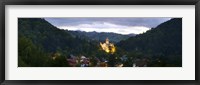 Framed Bran Castle Illuminted, Transylvania, Romania