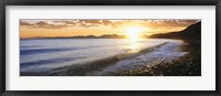 Framed Windan Sea Beach at Sunrise, La Jolla, San Diego County, California