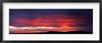 Framed Mountain Range at Sunset, Taos, Taos County, New Mexico