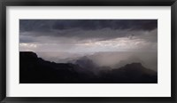 Framed Inner Canyon and Rainstorm over the Grand Canyon, Arizona