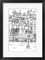 B&W City Scene V Framed Print