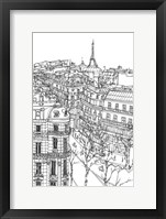 B&W City Scene IX Framed Print