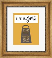 Framed Retro Kitchen I - Life Is Grate
