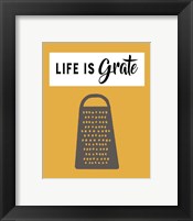 Framed Retro Kitchen I - Life Is Grate