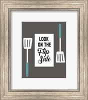 Framed 'Retro Kitchen II - Look On The Flip Side' border=