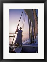 Framed Falucca Sailing Down the Nile River, Egypt