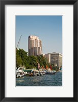 Framed Nile River, Cairo, Egypt, North Africa