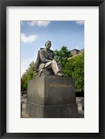 Framed Slovakia, Bratislava, statue of Hviezdoslav