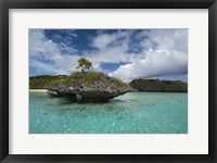 Framed Fiji, Island of Fulanga. Lagoon inside volcanic caldera.