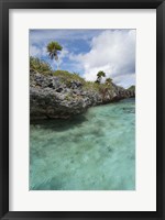 Framed Scenic lagoon located inside volcanic caldera, Fiji