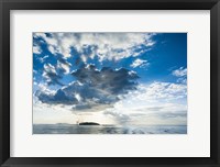 Framed Dramatic clouds at sunset over the Mamanucas Islands, Fiji, South Pacific