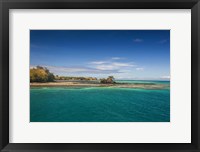 Framed Turquoise waters of Blue Lagoon, Yasawa, Fiji, South Pacific