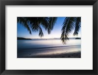 Framed Sunset over the beach, Naviti, Yasawa, Fiji, South Pacific