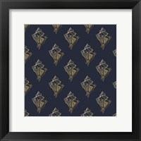 Gold Shell Pattern Framed Print