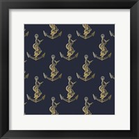 Gold Anchor Framed Print