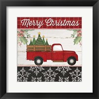 Merry Christmas Truck Framed Print