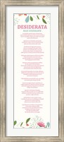 Framed Floral Desiderata