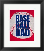 Framed 'Baseball Dad In Red' border=