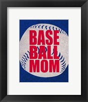 Framed Baseball Mom In Blue