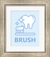 Framed 'Boy's Bathroom Task-Brush' border=