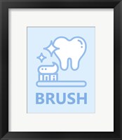 Framed 'Boy's Bathroom Task-Brush' border=