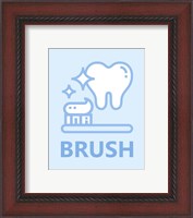 Framed 'Boy's Bathroom Task-Brush' border=