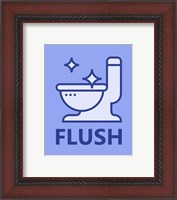 Framed 'Boy's Bathroom Task-Flush' border=