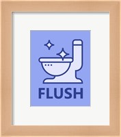 Framed 'Boy's Bathroom Task-Flush' border=