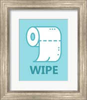 Framed 'Boy's Bathroom Task-Wipe' border=