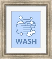 Framed 'Boy's Bathroom Task-Wash' border=