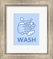 Framed 'Boy's Bathroom Task-Wash' border=